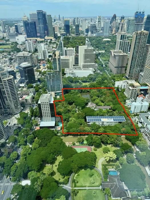 The beautiful gardens of the Dutch Embassy site in a prime property zone of Bangkok. Image - Ellen Boonstra.