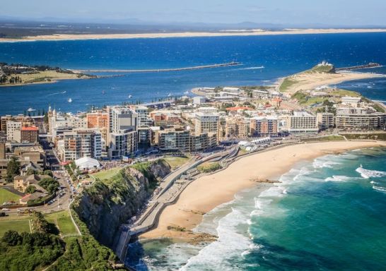 From Newcastle's Nobbys Beach area (pictured) to the lush wineries and famed racehorse breeding stations of the Hunter Valley, along with a rich Indigenous heritage, the Hunter Region has a diverse tourism offering that is rapidly superseding the area's industrial and mining-dominant economy of the past. Image: Visit NSW.