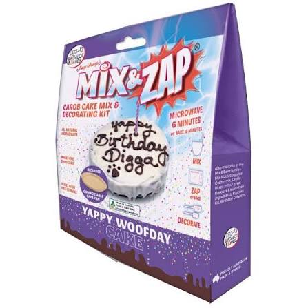 Wagalot's Mix Zap dog birthday cake mix or, as they call it, Yappy Woofday. Wagalot Mix Zap dog birthday cake mix or as they call it Yappy Woofday