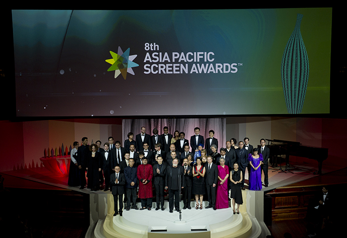 Since its first staging in Brisbane in 2014 (pictured on stage with winners flanking APSA president and Australian screen great Jack Thompson) the Asia Pacific Screen Awards has assumed the film industry's highest stature globally -- and the awards now culminate a week of Asia Pacific Screen Forum screenings, workshops and seminars in Brisbane.