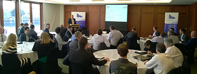 Victorian Leaders CEO, Robert Ford addresses the inaugural meeting at Kooyong.