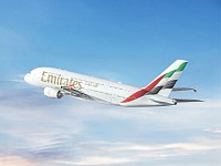 Emirates A380 2 taking off